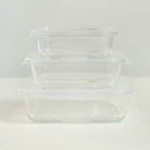 오븐락 글라스 원터치찬기 직사각3호 1040ml 반찬통, 사이즈:직사각3호 1040ml