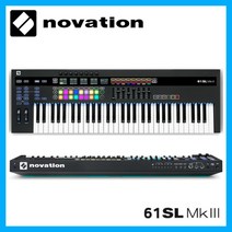 Novation 노베이션 61SL mk3 마스터키보드 스튜디오 음악제작 작곡장비 시퀀싱허브 노베이션 61SL 마크3 미디 컨트롤러 마스터키보드
