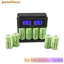 2800mah 충전식 37v 리튬 이온 16340 배터리 cr123a, 8x배터리 충전, 8X배터리 충전