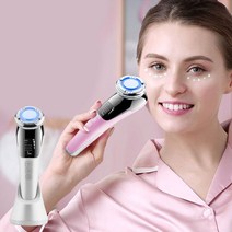 LED 이온 갈바닉 피부마사지기 고주파 피부 홈케어 미세진동기, 화이트