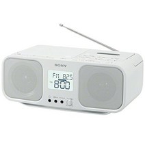 소니 CD 라디오 카세트 레코더 CFD-S401 FM AM 지원, 화이트, 단품