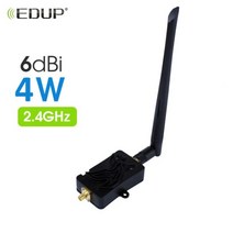 공유기 EDUP Wifi 증폭기 24GHz 8W Wifi 전력 신호 중계기 라우터 범위 확장 부스터 6dBi 무선 안테나 어댑터 80211b/g/n, 03 4W Wifi Amplifier