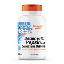 Doctors Best 베타인 HCI 펩신 앤 젠티안 비터 360 캡슐