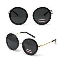 [RA㏓] 2020 선글라스 TS851 라운드 복고 레트로 자동차 여성 뿔테 심플 패션 금속 콤비 둥근 남성 ▷_§Ea