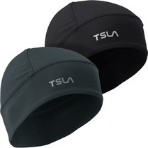 테슬라 스컬캡 방한모자 자전거모자 2팩 TM-YZC11, 그레이 블랙_KCH