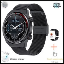 가성비 스마트워치 키즈 초등학생 워치 미니 블루투스 시계 2023 새로운 ECG + PPG AMOLED 스마트 통화 음악 플레이어 스포츠 방수 럭셔리 Smartwatch Xiaom, Mesh belts Black