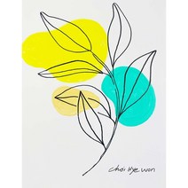 힐링V 인테리어 예쁜 꽃 그림 최혜원작가 원화, 흰색