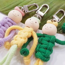 마크라메 DIY 제작 우동실 걱정인형 만들기 키트 세트, 07. 라일락, 14. 인디핑크