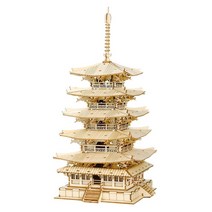 로보타임 마블런 3D Robotime 뮤직박스 입체 퍼즐 나무블럭, 영국, Five-storied Pagoda