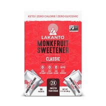 라칸토 클래식 몽크프룻 스위트너 에리스리톨 패킷 미국 Lakanto MonkFruit 설탕대체 90g 30개입, 수량, 상세참조