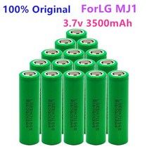 충전지 배터리 건전지 손전등 배터리용 리튬 충전식 LG MJ1 3500 mah 100% 오리지널 3.7 v 18650, [07] 10PCS