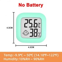 lcd 디지털 온도계 습도계 실내 방 전자 온도 습도계 센서 게이지 기상 관측소 가정용, 1pc 녹색