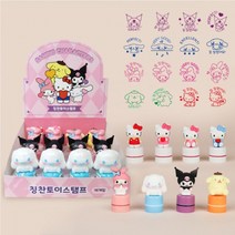 산리오 헬로키티 마이멜로디 쿠로미 참잘했어요 칭찬도장 칭찬스탬프, 폼폼푸린 24 참잘했어요 초록잉크