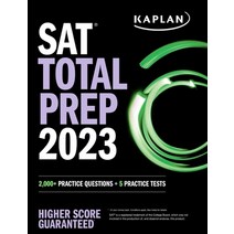 (영문도서) SAT Total Prep 2023: 2 000+ Practice Questions + 5 Practice Tests Paperback, Kaplan Publishing, English, 9781506282190
