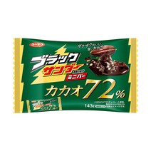 [이라운드몰]유라쿠제과 블랙썬더 미니 카카오 72% 초콜릿바 143g x 5봉, 옵션선택, 단품
