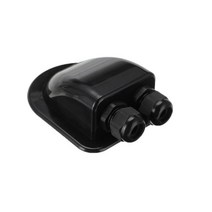 저렴한 솔라 패널 더블 홀 와이어 케이블 엔트리 글 랜드 씰링 박스 곡선 커넥터 RV 캐러밴 모터 홈 보트, 02 black