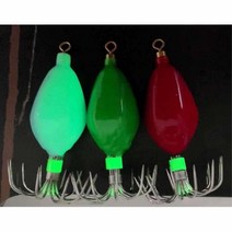 쭈꾸미 오징어 야광낚시 바늘12개 미끼 갯바위 방파제, /레드