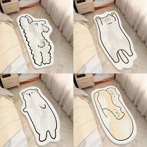 강아지 백곰 고양이 귀여운 동물 발매트 캐릭터 러그, 복슬멍이 60x90cm