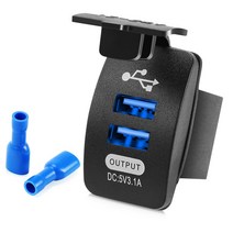 캐스퍼꾸미기 메르세데스 벤츠 자동차 듀얼 USB 소켓 충전기 5V 3.1A W211 W203 AMG CLA W220, blue light