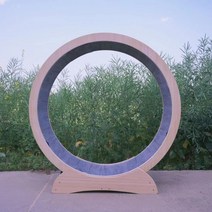 캣휠 무소음 캣휠 트레드밀 원목 휠 애견 고양이캣휠 어질리티 만들기 도그휠, 원목 멀티플레이트-M사이즈