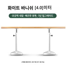 1인용발레바 무용바 어린이 발레봉 무용학원 댄스플로워 연습용, 화이트 [4.0] m