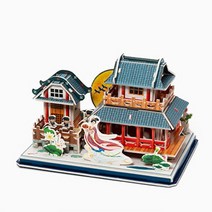 건축물 3D 입체 모형 만들기 키트 (기와집), 색상, 퍼즐/블럭 조각 수