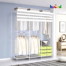 휴센 갤럭시 1890BR 롤스크린형 행거/드레스룸/특가/원룸옷장/무배, 갤럭시 1890B 화이트+콤비롤