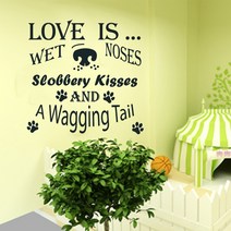 미니비닐하우스 디자인 홈 장식 비닐 조각 벽 스티커 개 애완 동물 리터치 이동식 벽화 집 견적 문자 포스, 05 green_02 57x59cm