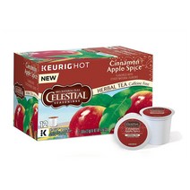 Celestial Seasonings 시나몬 애플 스파이스 허브 티 K-Cup 포드 12개입 1.1oz(32g) 6팩