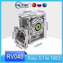 NMRV040 86mm 웜 기어 감속기 5:1 100:1 입력 14mm 샤프트 NEMA 24 34 스테퍼 모터 CNC, 05 Ratio20_04 90X90