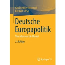 (영문도서) Deutsche Europapolitik: Von Adenauer Bis Merkel Paperback, Springer vs, English, 9783658353391