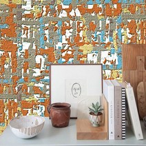 무지막지 워터풀 조각벽지 스페셜 53X34cm, 언체크인디언