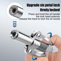 그리스 건 커플러 퀵 락 릴리스 피팅 더블 핸들 디자인 1/8 "NPT 헤비 듀티 고압 팁, 02 Type B