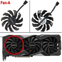 78MM PLD08010S12HH 쿨러 팬 교체 기가 바이트 Radeon RX 5500 5600 5700 XT 그래픽 비디오 카드 냉각 T128010SU, CHINA_Fan A, 01 Fan - A