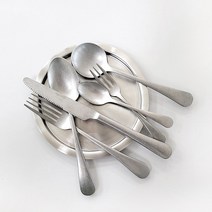 스텐 빈티지 커트러리 아게다 파스타 브런치 양식기 스푼 포크 나이프, 티포크
