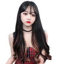 가발위드 단색 웨이브 넓은 컬러피스 폭 5.5cm (4개 1세트) 상품, 03핑크브라운