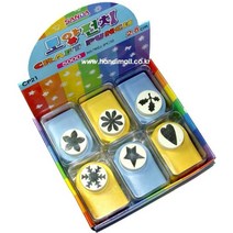 핸디몰 8000모양펀치(28mm)14종모음 사각모양, 별