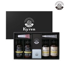 키렌 선물세트 폴인카렌듈라 [천연샴푸+트리트먼트+바디워시+바디로션+헤어에센스+핸드크림+샴푸브러쉬]+쇼핑백포함, 1세트