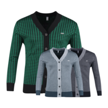 럭스골프 럭스골프 남성 라운드투스 브이넥 니트가디건 LB2A701