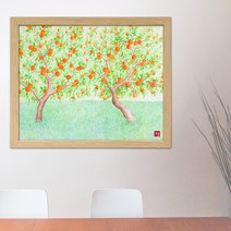 나봄갤러리 감나무 두그루 감그림 사업성공 일감 개업선물 감액자, 3.내츄럴 액자