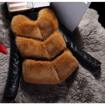 FANSYLI 여자 모피 코트 겨울 따뜻하고 부드러운 PU 쇼트 재킷 02호 10A23