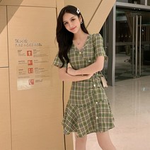 봄 가을 여성 원피스 브이넥 심플 긴팔 롱원피스 루즈핏 스커트 AB19