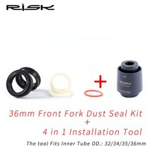 자전거 부품 공구 자전거 프론트 포크 더스트 씰 32mm 34 35 36mm 더스트 씰 & 폼 링 for Fox/Rockshox/Magura/X-fusion/Manitou 포크 수, 36MM kit with tool