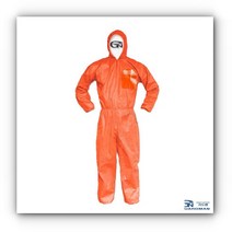 보호복 2XL 1EA 오렌지색 일회용 방진복 피스복 BD