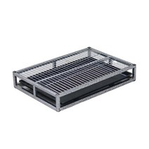 애견 배변판 대형 스테인레스 스틸 반려견 훈련 화장실 격자 소변 개 간편한 청소 마스코트, 14.78x50x8cm