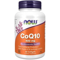 나우푸드 CoQ10 400mg 소프트젤, 60개입, 1개, 60정