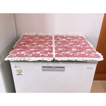 자영인테리어/뚜껑형 2도어 김치냉장고 커버 덮개 (컨츄리가든), 레드