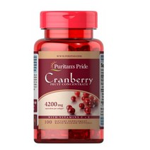 방광염 신우신염 요로감염 빈뇨 야뇨증 요도염 영양제 크랜베리 4200mg 100캡슐, 100정, 1개