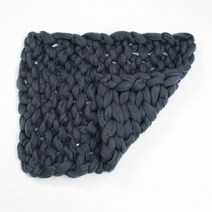 [풀리줄리] 드리림 왕 손뜨개 담요 소파 스프레드 블랭킷 (다크네이비) (80x100cm)