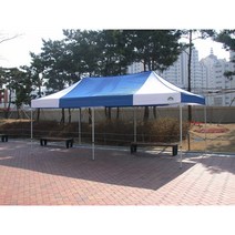 2.4mx4.8m 운동회 행사용 체육대회 접이식 행사용 카라반캐노피 천막 골조지붕 기본형, 스틸일반, 청색